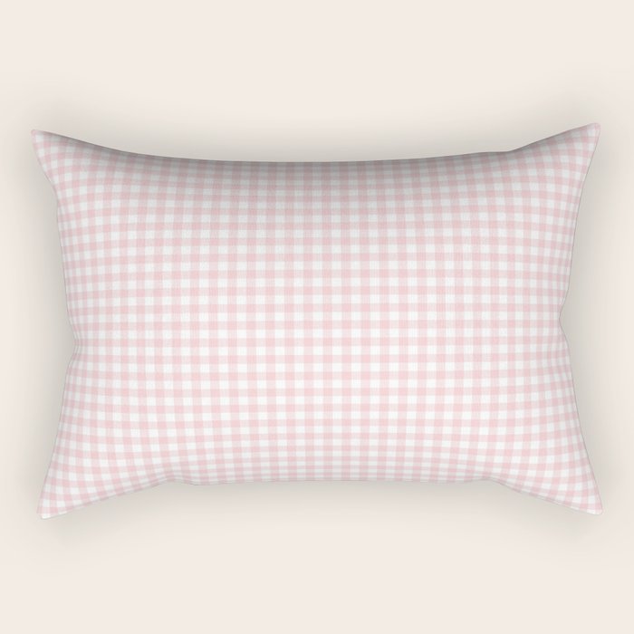 Pink Gingham Rectangular Pillow Gallery Image 2