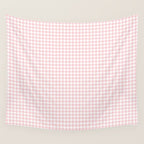 Pink Gingham Wall Tapestry Gallery Image 4
