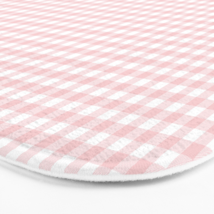 Pink Gingham Bath Mat Gallery Image 3
