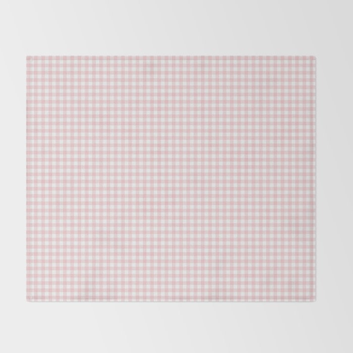 Pink Gingham Throw Blanket Gallery Image 2