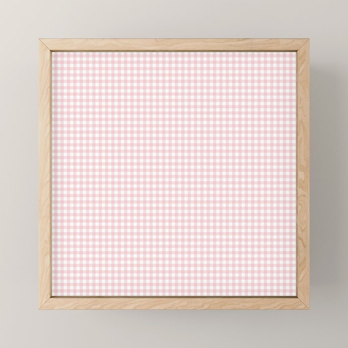 Pink Gingham Mini Art Print Gallery Image 1