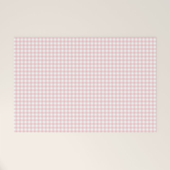 Pink Gingham Welcome Mat Gallery Image 1