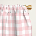 Pink Gingham Window Curtain Gallery Image 2
