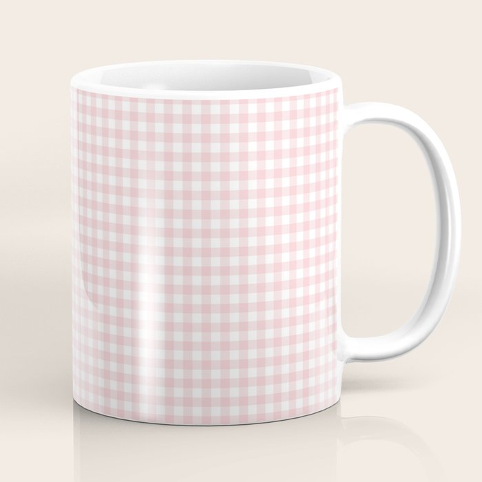 Pink Gingham Coffee Mug Gallery Image 1