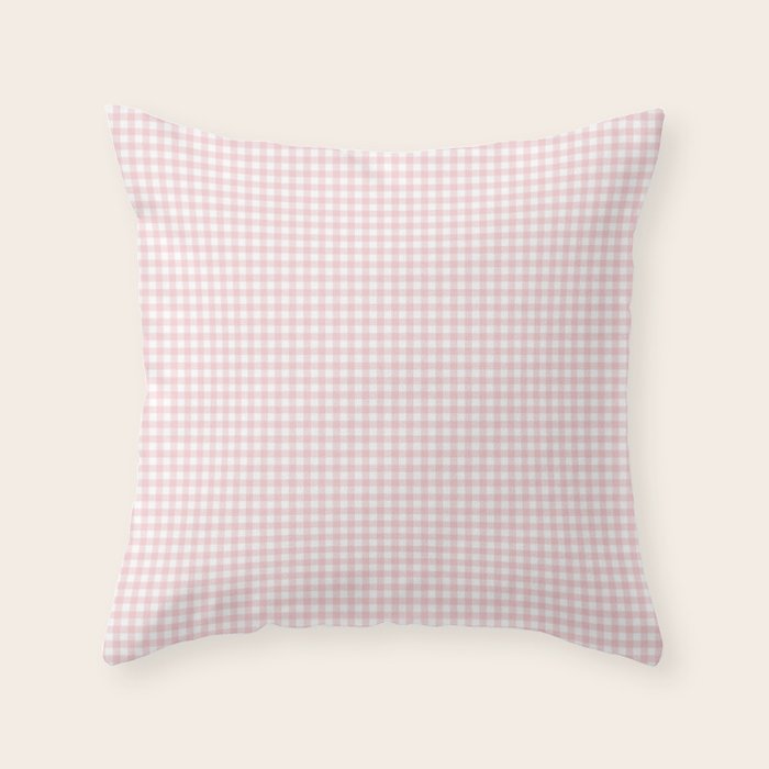 Pink Gingham Throw Pillow Gallery Image 6
