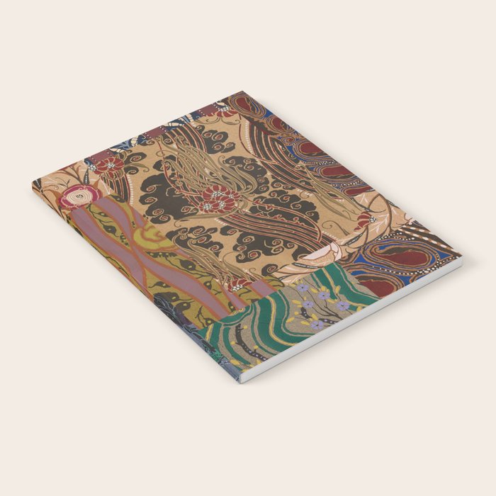 Heritage Patchwork Abstract Collage - Natural Motif Layers Notebook Gallery Image 1
