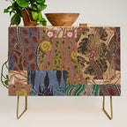 Heritage Patchwork Abstract Collage - Natural Motif Layers Credenza Gallery Image 1