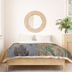 Heritage Patchwork Abstract Collage - Natural Motif Layers Duvet Cover Gallery Image 3