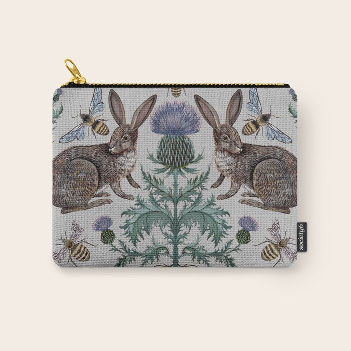 Thistle Rabbits Carry All Pouch Gallery Image 1