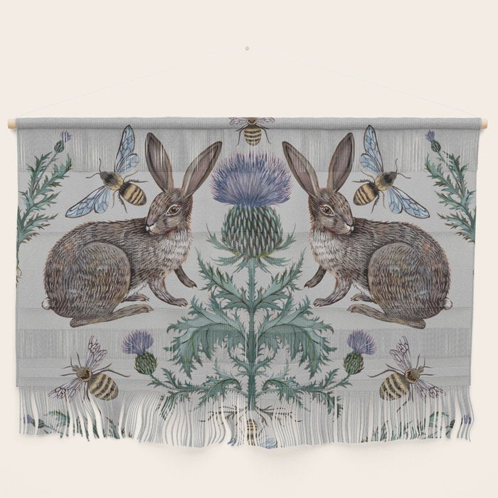 Thistle Rabbits Wall Hanging Gallery Image 1