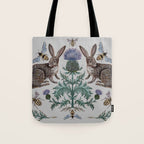 Thistle Rabbits Tote Bag Gallery Image 1