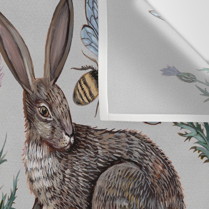 Thistle Rabbits Wall Tapestry Gallery Image 3
