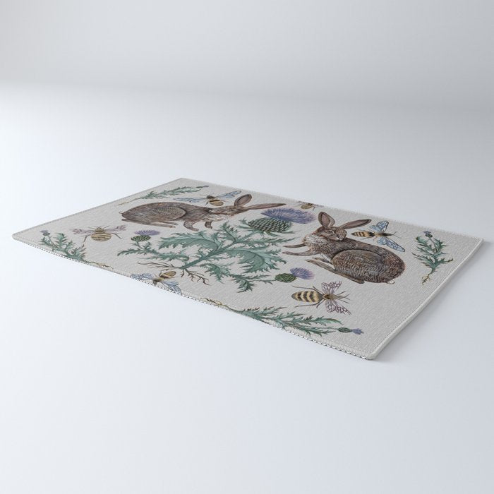 Thistle Rabbits Rug Gallery Image 3