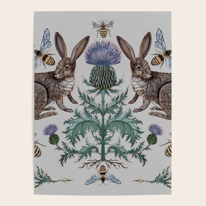 Thistle Rabbits Poster Gallery Image 1