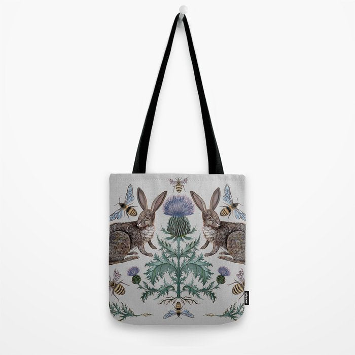 Thistle Rabbits Tote Bag Gallery Image 2
