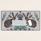 Thistle Rabbits Desk Mat Gallery Image 1