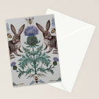 Thistle Rabbits Stationery Card Gallery Image 2