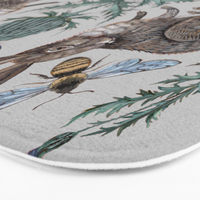 Thistle Rabbits Bath Mat Gallery Image 3