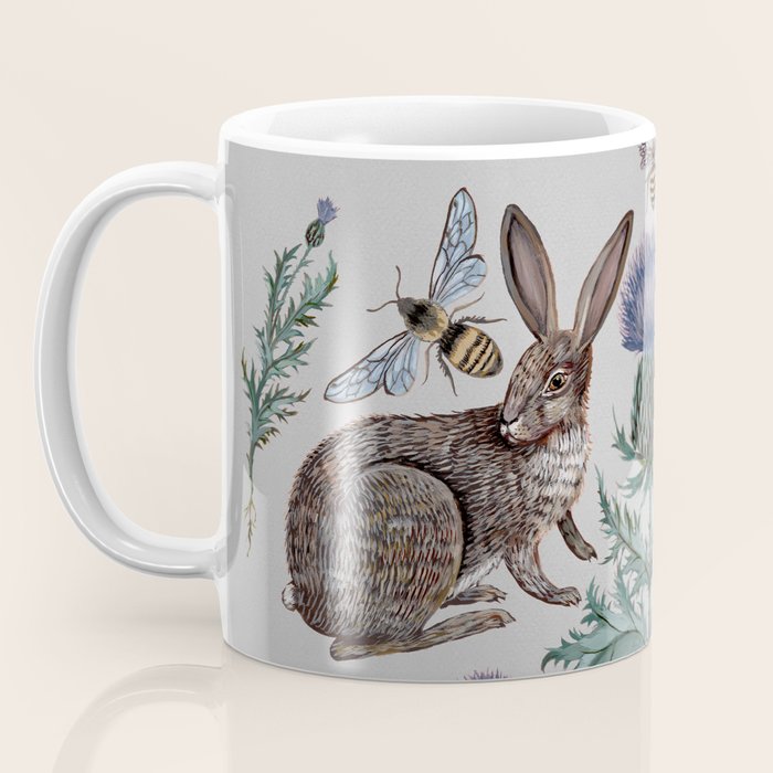 Thistle Rabbits Coffee Mug Gallery Image 3