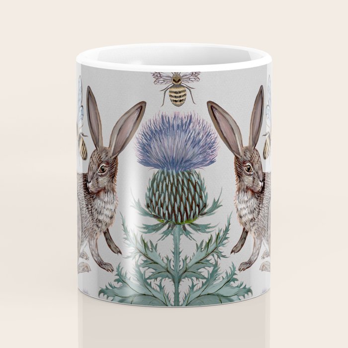Thistle Rabbits Coffee Mug Gallery Image 4