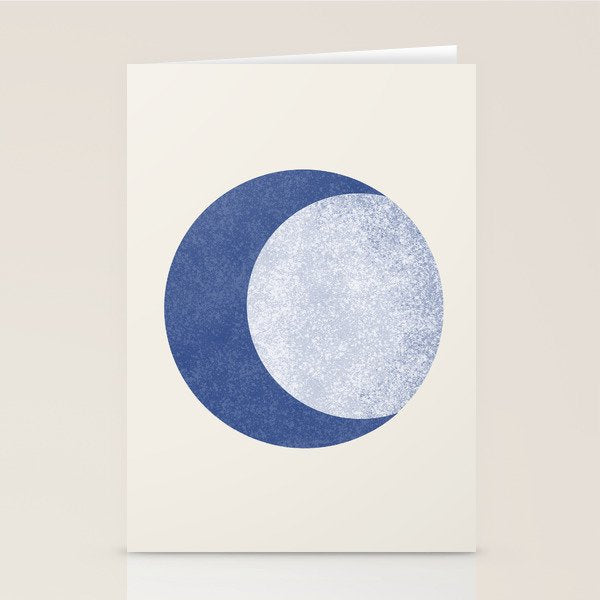 Moon Crescent - Blue Stationery Card Gallery Image 1