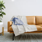 Moon Crescent - Blue Throw Blanket Gallery Image 1