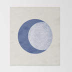 Moon Crescent - Blue Throw Blanket Gallery Image 2