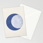 Moon Crescent - Blue Stationery Card Gallery Image 2