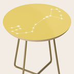 Scorpio Zodiac Star Constellation Line Art Soft Yellow Side Table Gallery Image 2