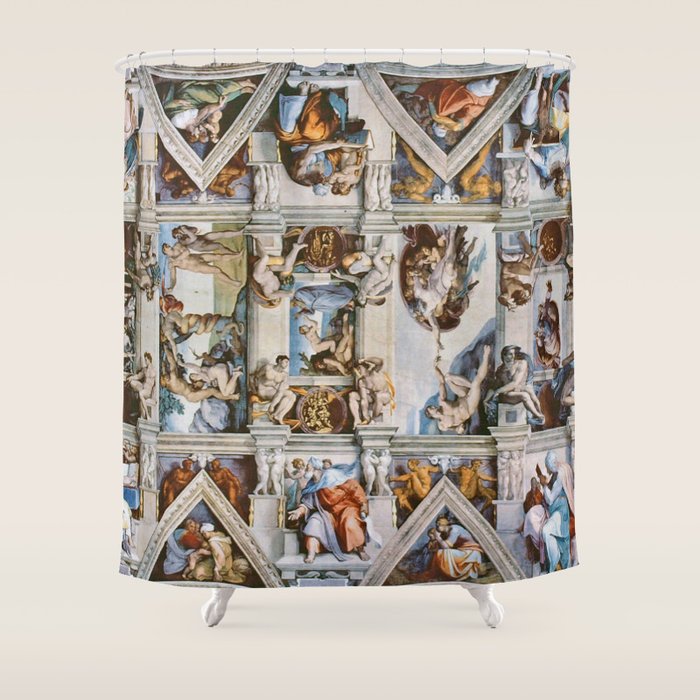 Sistine Chapel Ceiling Michelangelo Shower Curtain Gallery Image 1