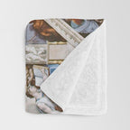 Sistine Chapel Ceiling Michelangelo Throw Blanket Gallery Image 3