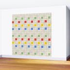 Colorful Offset Checkers Wall Mural Gallery Image 2