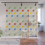 Colorful Offset Checkers Wall Mural Gallery Image 1