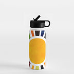 Sun Retro Art Water Bottle Gallery Image 1