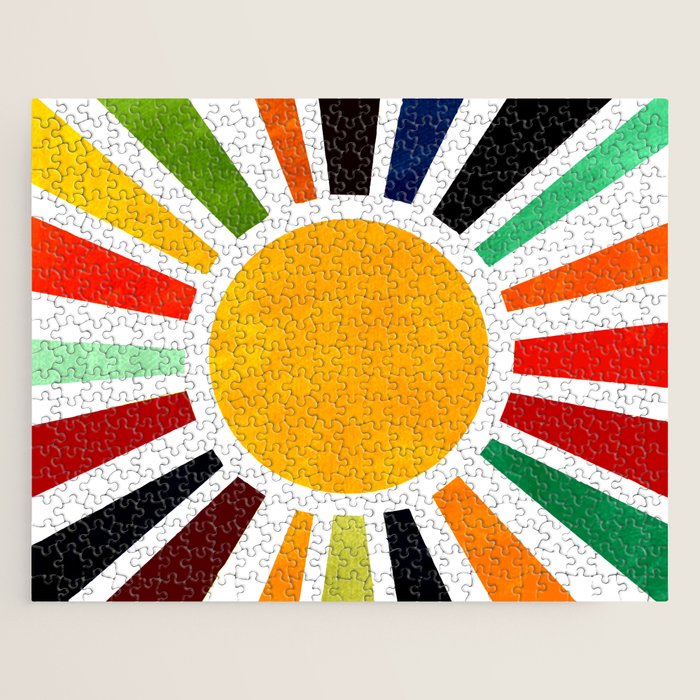 Sun Retro Art Jigsaw Puzzle Gallery Image 1