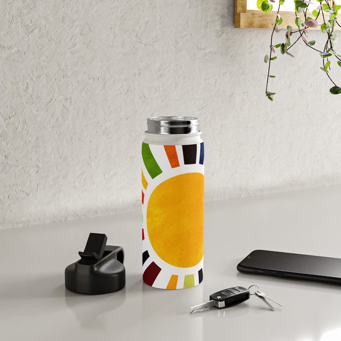 Sun Retro Art Water Bottle Gallery Image 4