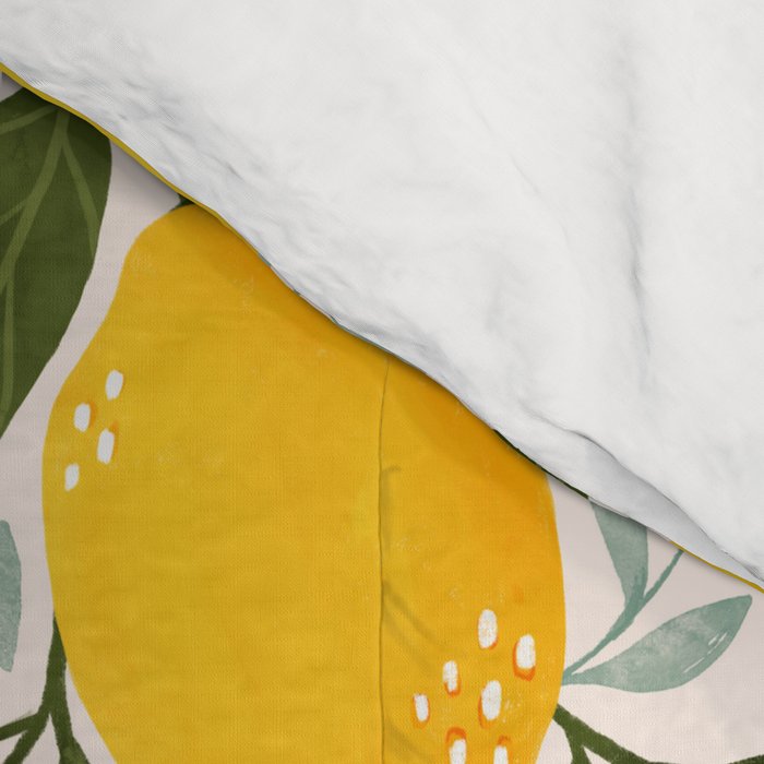 Mediterranean Summer Lemons Pattern Comforter Gallery Image 4