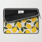 Mediterranean Summer Lemons Pattern Laptop Sleeve Gallery Image 2