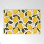 Mediterranean Summer Lemons Pattern Welcome Mat Gallery Image 1