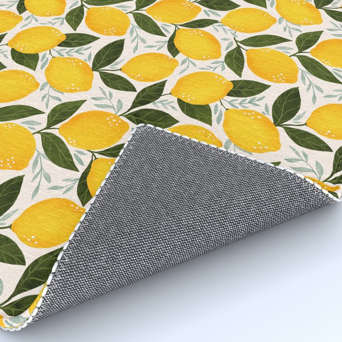 Mediterranean Summer Lemons Pattern Rug Gallery Image 4