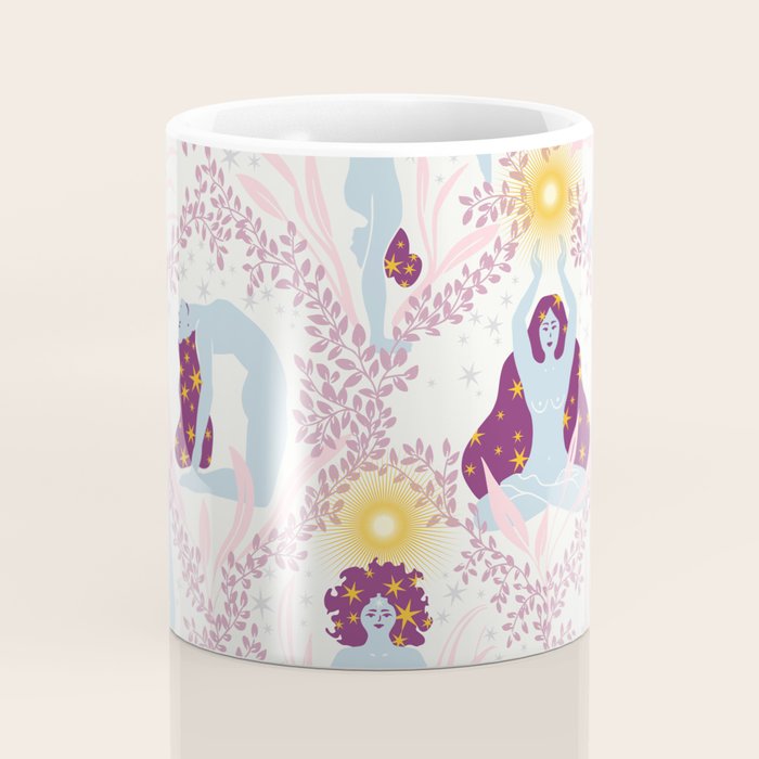 Feel the Cosmic Yoga Balance pink Coffee Mug Gallery Image 4