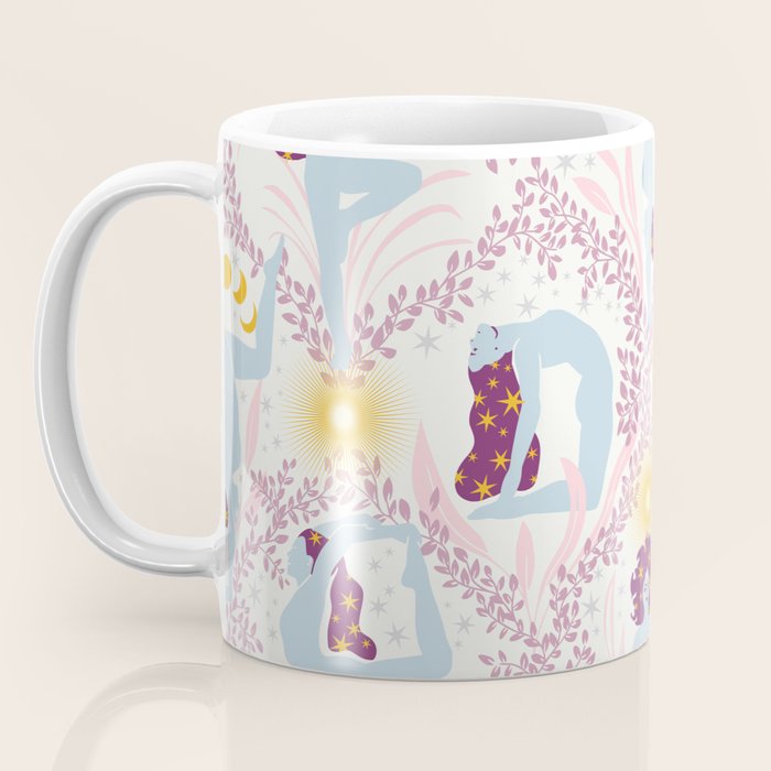 Feel the Cosmic Yoga Balance pink Coffee Mug Gallery Image 3