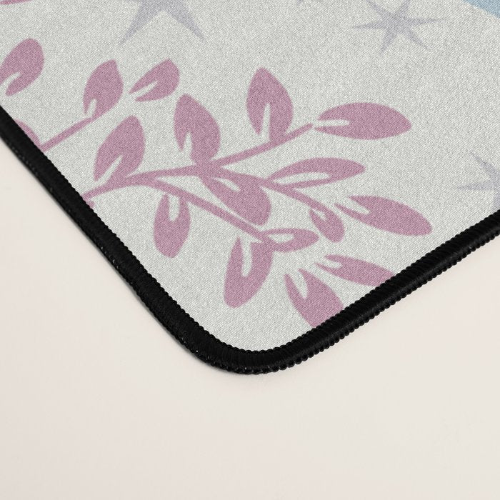 Feel the Cosmic Yoga Balance pink Desk Mat Gallery Image 4