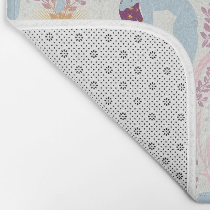 Feel the Cosmic Yoga Balance pink Bath Mat Gallery Image 2