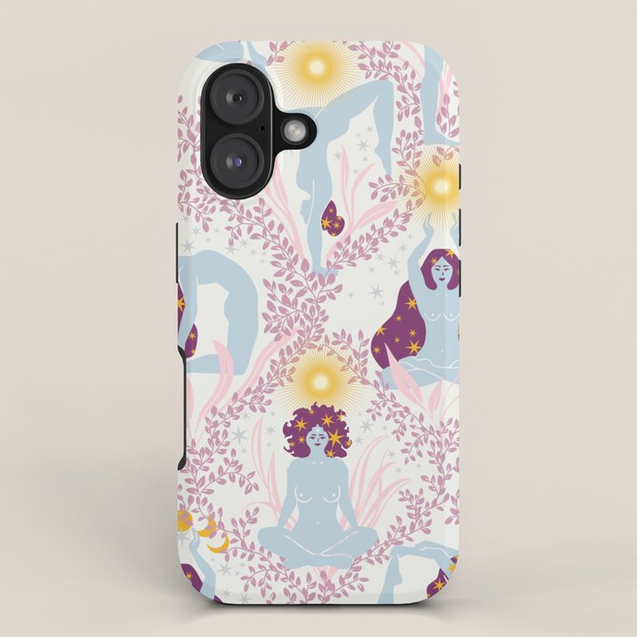 Feel the Cosmic Yoga Balance pink iPhone Case Gallery Image 1