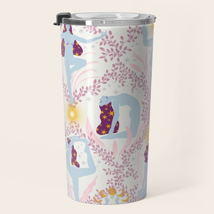 Feel the Cosmic Yoga Balance pink Travel Mug Gallery Image 3