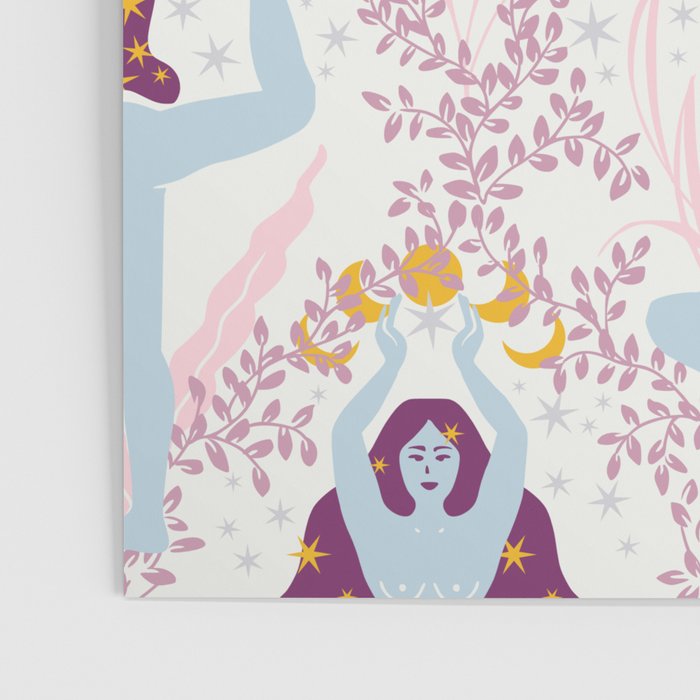 Feel the Cosmic Yoga Balance pink Poster Gallery Image 3