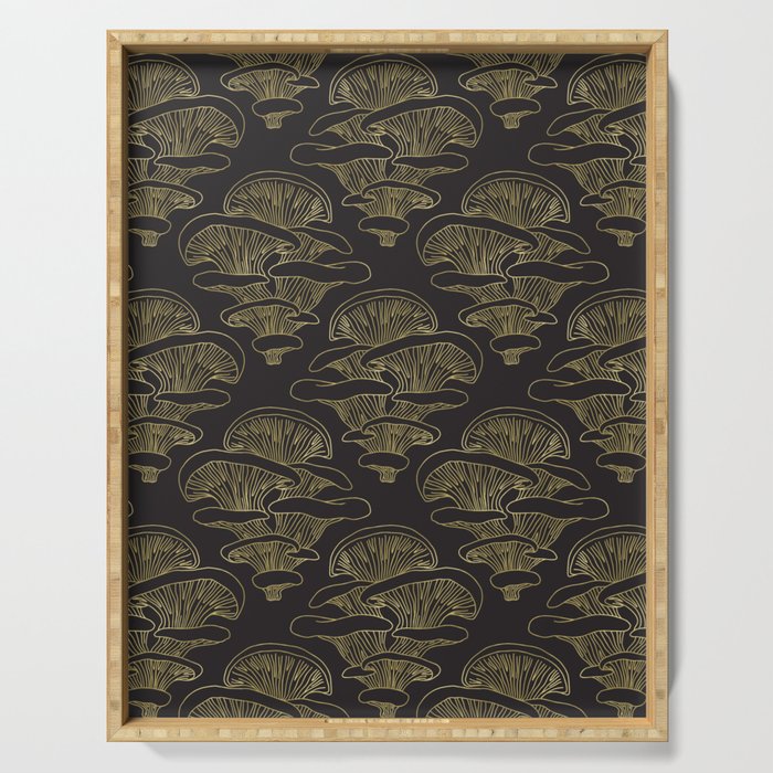 Gilded Oyster Mushroom Serving Tray Gallery Image 1