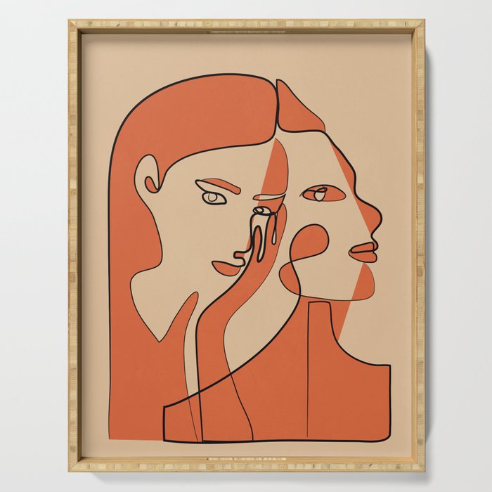 Abstract Faces 11 Serving Tray Gallery Image 1