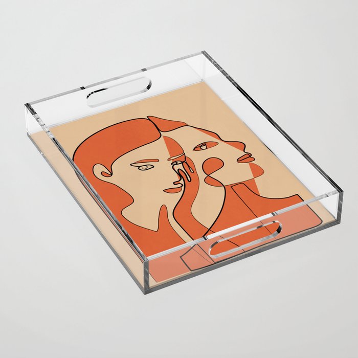 Abstract Faces 11 Acrylic Tray Gallery Image 1
